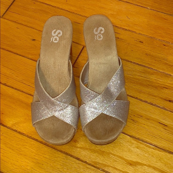 Sparkly Silver Wedges - Picture 1 of 1